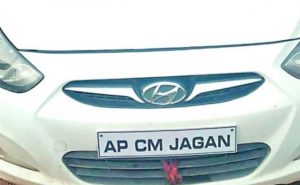 Man uses AP CM Jagan’s name on car, held
