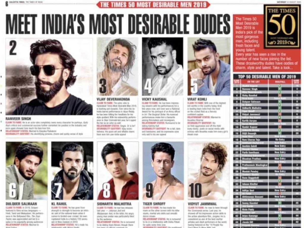 Most Desirable Men 2019 List Is Here